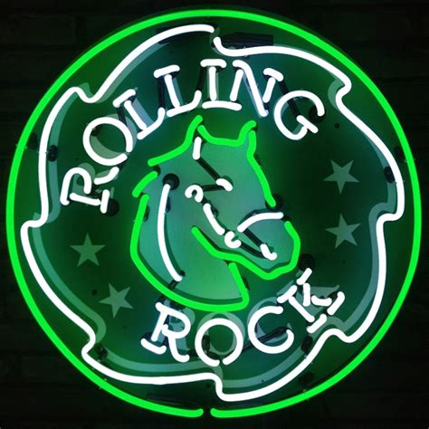 Vintage rolling rock neon sign