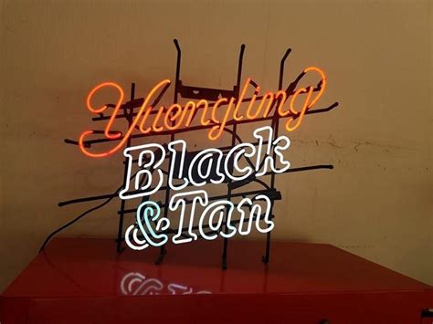 Yuengling black and tan neon sign