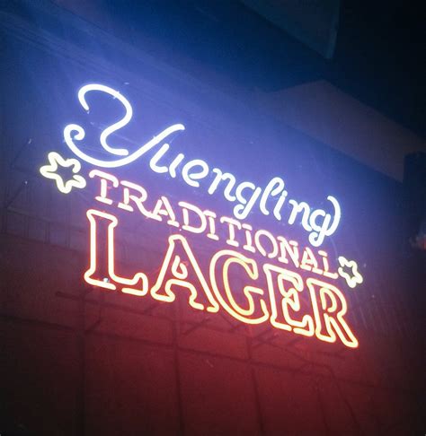 Yuengling neon beer sign