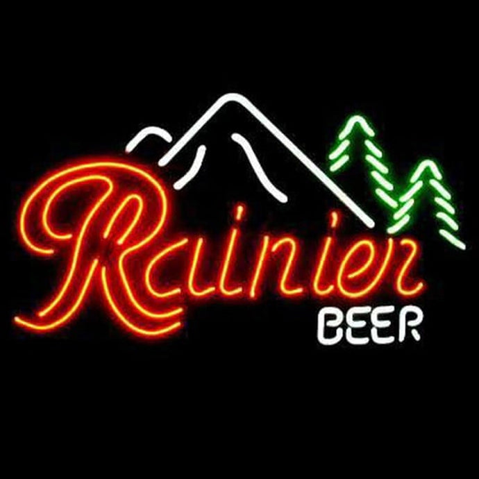Neon rainier beer sign