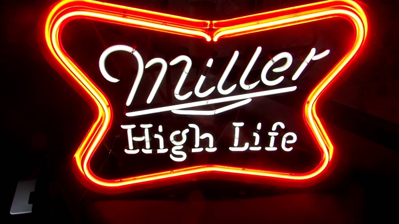 Miller Lite Louisville 24"x20" Neon Sign Man Cave Light Lamp  Hanging Wall Bar