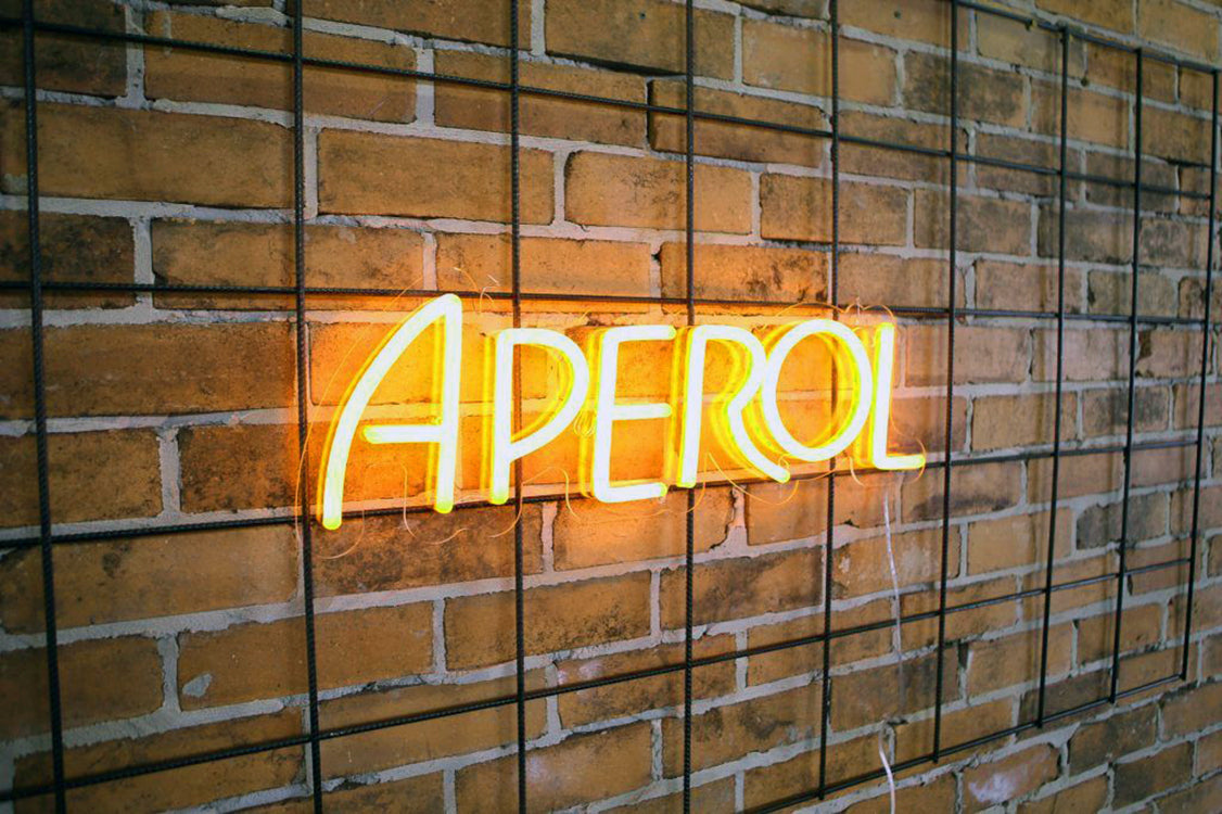 Aperol Spritz in a Glass RGB neon sign