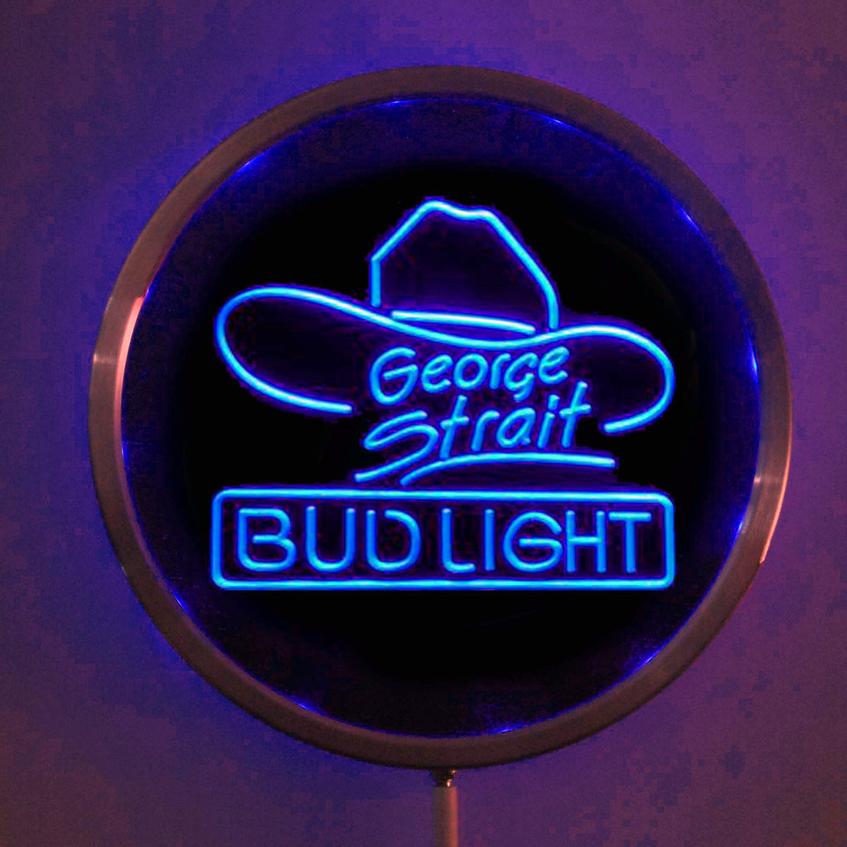 George strait bud light neon sign