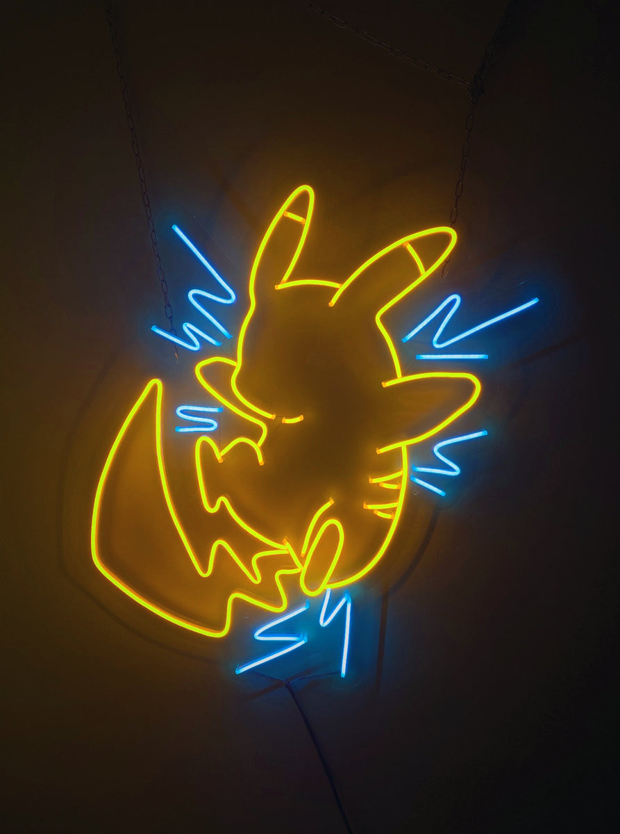 Pikachu neon sign Charmander neon sign