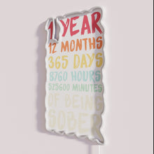 Load image into Gallery viewer, Anniversary Sobriety Celebration One Year Sober Recovery Milestone Neon Sign