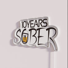 Load image into Gallery viewer, Colorful celebration of sobriety milestone with vibrant RGB neon lighting