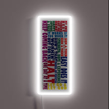 Load image into Gallery viewer, Recovery Guidance in Bold Neon Letters, Inspiring Hope and Serenity