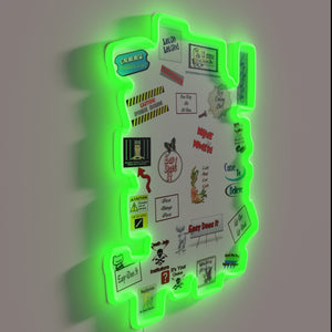 Neon 12-Step slogans recovery wall decor inspiration and hope.