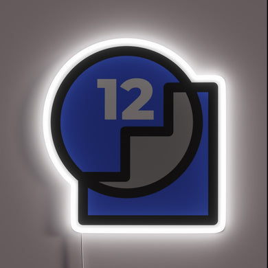Recovery Motivation Illuminated with Vibrant Neon Letters in 12 Step Design