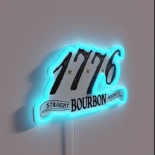Load image into Gallery viewer, Vintage Inspired 1776 Bourbon Logo Illuminated Neon Bar Sign Decoration.