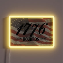 Load image into Gallery viewer, Vibrant RGB Neon Sign Featuring the Iconic 1776 Bourbon Logo