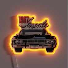 Load image into Gallery viewer, Vintage-inspired 1967 Chevrolet Impala Neon Sign with Color-Changing RGB Lighting