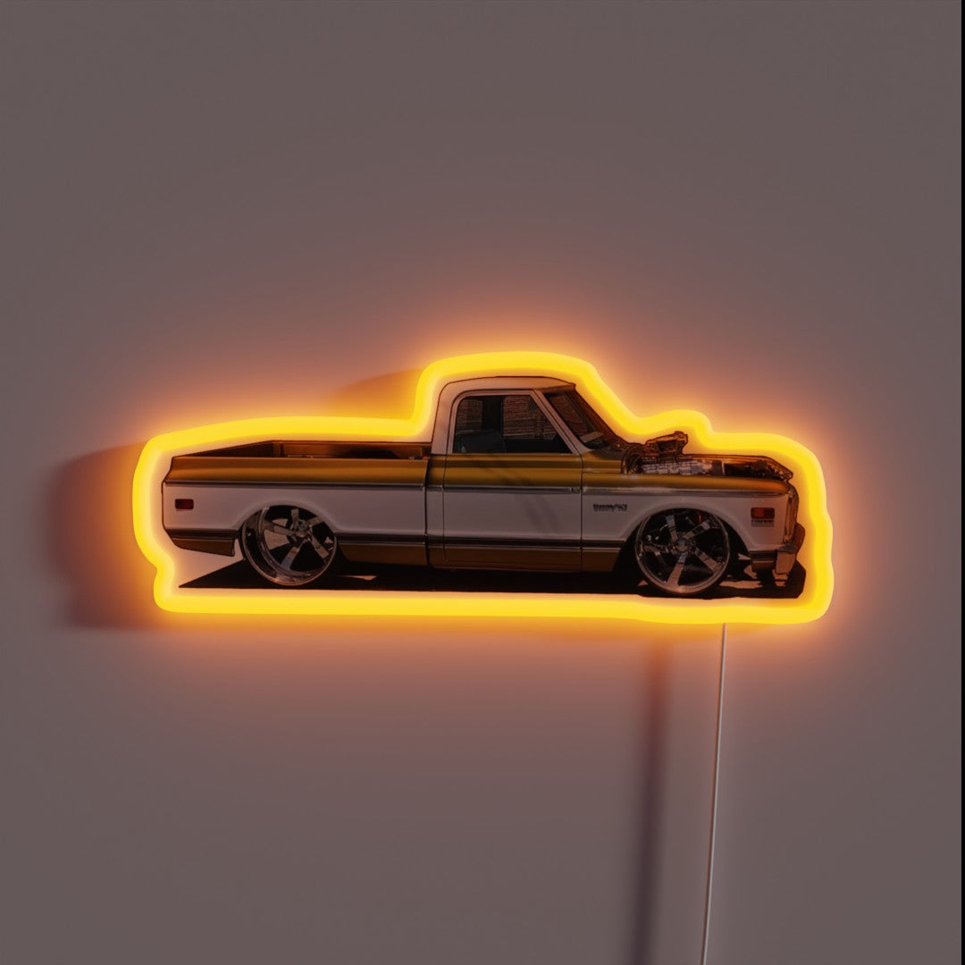 1972 Chevrolet C10 Two Tone Rgb Led Sign – Neon Factory