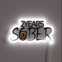 Load image into Gallery viewer, Two years sober milestone celebrated with vibrant LED neon sign