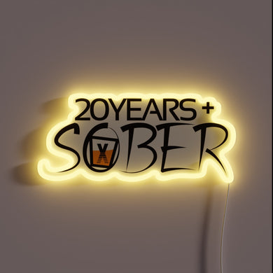 Recovery Inspiration: 20 Years of Sobriety Celebrated with Colorful Glow