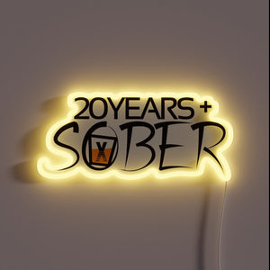 Recovery Inspiration: 20 Years of Sobriety Celebrated with Colorful Glow