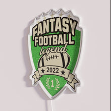 Load image into Gallery viewer, Neon Fantasy Football Championship Sign, Legend&#39;s Home Office Decor Must-Have
