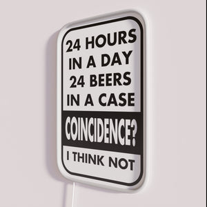 RGB Neon Sign 24 Pack Beer Case Illuminated Bar Decoration Gift