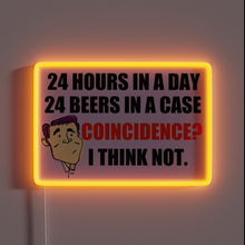 Load image into Gallery viewer, Vibrant RGB Neon Sign Displaying Beer Case Quantity: 24 Beers