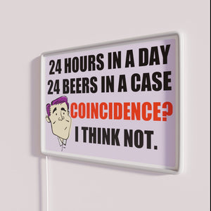 RGB Neon Sign - 24 Beers in a Case Display