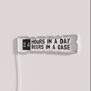 RGB Neon Beer Sign, 24/7 Humor Bar Decor Gift Idea