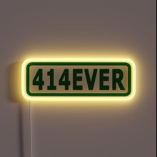 Load image into Gallery viewer, Electric RGB glow 414EVER logo neon sign with customizable colors