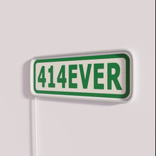 Load image into Gallery viewer, Vintage 414 EVER LED Neon Sign with Color-Changing RGB Display