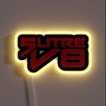 Load image into Gallery viewer, Electric 5 Litre V8 Engine Neon Sign with Colorful RGB Effect