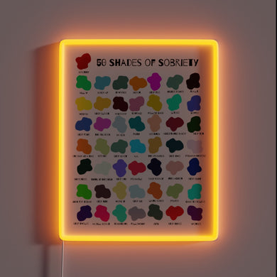 Addiction Recovery Support Illuminated Sign with Vibrant 50-Color RGB Lighting.