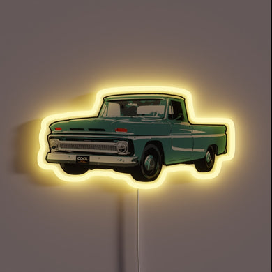 Vintage style 1966 Ford F-150 truck LED acrylic display sign.