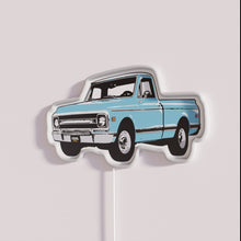 Load image into Gallery viewer, Vibrant 69/70 light blue Ford C truck themed neon lighting decor