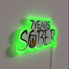 Load image into Gallery viewer, Motivational reminder of seven years sober in vibrant colors.
