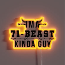 Load image into Gallery viewer, Unique 3D illuminated &#39;Beast Kinda Guy&#39; LED neon sign artwork.