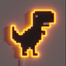 Load image into Gallery viewer, 8-bit Dino neon sign – a nostalgic tribute to the offline Chrome game.