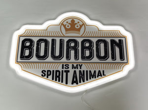 Bourbon Is My Spirit Animal RGB sign