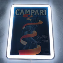 Load image into Gallery viewer, Vibrant Campari neon sign with bright LED lighting, perfect for bars, home lounges, and liquor-themed decor.