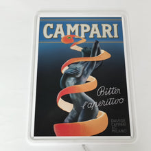 Load image into Gallery viewer, Campari neon sign turned off, showcasing its sleek acrylic backing, perfect for bars, home decor, and liquor enthusiasts.