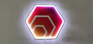 HEX Crypto Hexagon Logo RGB neon led