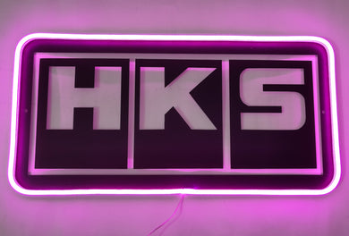 Custom HKS Power Logo Neon Sign – Bright LED Garage Wall Light