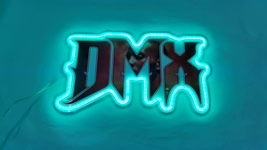 DMX RGB neon blue sign
