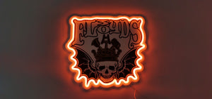 3 FLOYDS red neon signs