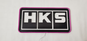 HKS Racing Power Logo Neon Sign for Garage, Man Cave & Shop Decor