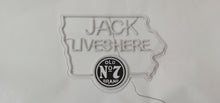 Load image into Gallery viewer, IOWA Jack lives here no 7 neon sign