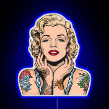 Load image into Gallery viewer, Marilyn Monroe With Tattoos RGB neon sign