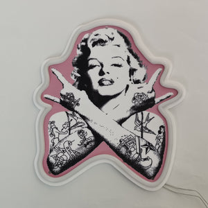 Marilyn tattoo RGB neon