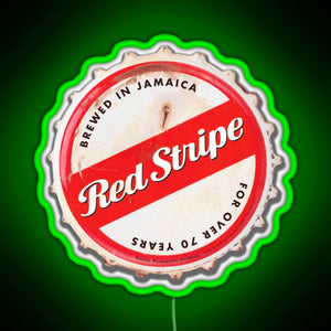 Red Stripe RGB neon sign green