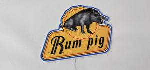 Rum Pig neon sign