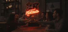 Load image into Gallery viewer, Victoria Beer Neon Sign in a bar