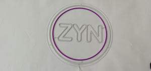 Zyn purple neon sign