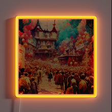 Load image into Gallery viewer, Vibrant RGB LED lighted sign of harmonious music lovers gathering